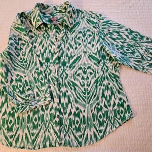 Chico's Size 3 Linen Blouse